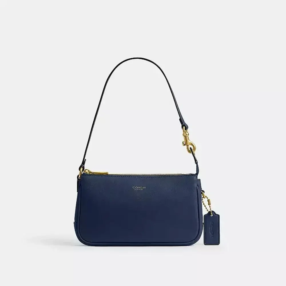 NWT B3-002 Coach Plaza Bag Shoulder Bag Wristlet In Leather/BrassNavy CCC41